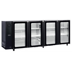 Arrière-bar Desserte sans groupe 4 Portes Vitrées 222x57x89 H