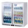 Arrière-bar Inox Groupe Logé 2 Portes battantes vitrées 227L