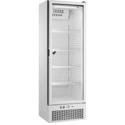 Armoire froide positive 341L Ext Blanc 1 porte vitrée Groupe Logé