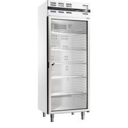 Armoire froide positive 535L Ext Blanc 1 porte vitrée Groupe Logé