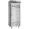 Armoire froide positive 535L Ext Inox 1 porte vitrée Groupe Logé