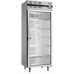 Armoire froide négative 535L Ext Inox 1 porte vitrée Groupe Logé