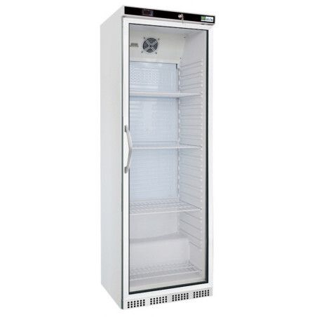 Armoire froide positive 350L Ext Blanc 1 porte vitrée Groupe Logé