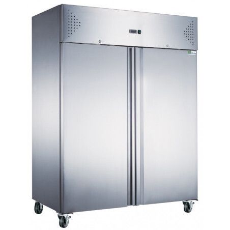 Armoire froide négative 1300L Ext inox 2 Portes pleines Groupe Logé
