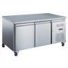Table réfrigérée Positive Pâtisserie Sans dosseret 390L 2 portes pleines Plan travail Granit