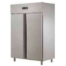 Armoire froide positive 1410L Ext inox 2 Portes pleines Groupe Logé