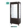 Vitrine réfrigérée Positive Noire 4 faces triple vitrage 350L sur roulettes