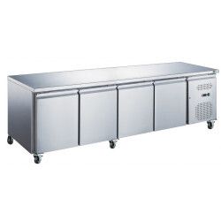 Table réfrigérée Positive GN1/1 Sans dosseret 553L 4 Portes pleines Dessus inox