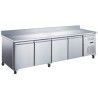 Table réfrigérée Positive GN1/1 Avec dosseret 553L 4 Portes pleines Dessus inox