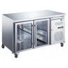 Table réfrigérée Positive GN1/1 Sans dosseret 282L 2 Portes vitrées Dessus inox