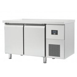 Table réfrigérée Positive Sans dosseret 301L 2 portes pleines Dessus inox