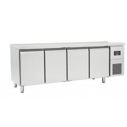 Table réfrigérée Positive Sans dosseret 625L 4 portes pleines Dessus inox