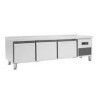 Soubassement réfrigéré Positif Sans dosseret 215L 3 tiroirs Dessus inox