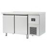 Table réfrigérée Négative Avec dosseret 301L 2 portes pleines Dessus inox