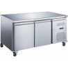 Table réfrigérée Positive Pâtisserie Sans dosseret 390L 2 portes Plan travail inox