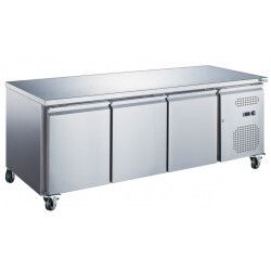 Table réfrigérée Positive Pâtisserie Sans dosseret 580L 3 portes Plan travail inox