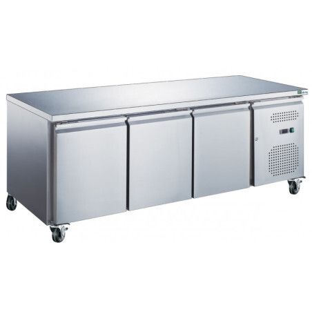 Table réfrigérée Positive Pâtisserie Sans dosseret 580L 3 portes Plan travail inox