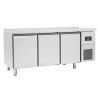 Table réfrigérée Négative Sans dosseret 457L 3 portes pleines Dessus inox