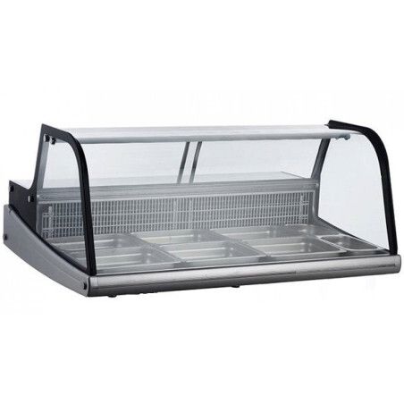 Vitrine réfrigérée à Poser Vitrage bombé L1250mm sans chariot