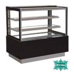 Vitrine pâtissière vitrée droite Groupe Logé L1200mm 450 litres