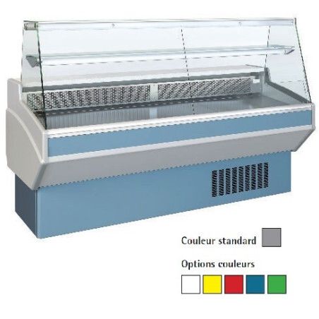 Vitrine d'exposition 1.04m Vitrage droit Froid ventilé Prof 820mm