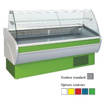 Vitrine d'exposition 1.29m Ventilé Vitrage bombé Prof 931mm