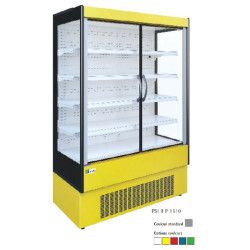 Vitrine murale Ventilée Blanche Groupe logé 2 Portes battantes vitrées Surface 1,14m²