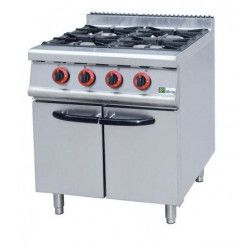 Fourneau Gaz 4 brûleurs sur Armoire neutre Profondeur 700mm