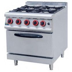 Fourneau Gaz 6 brûleurs sur Four Gaz statique Profondeur 700mm