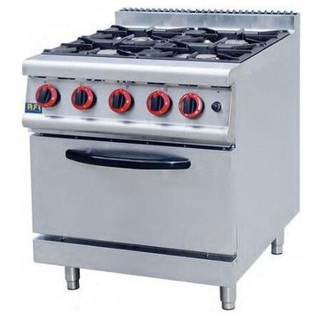 Fourneau Gaz 6 brûleurs sur Four Gaz statique Profondeur 700mm