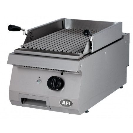 Grill gaz rainuré pierre de lave Surface utile 400x700 1 zone cuisson P7Kw