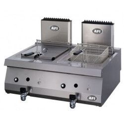 Friteuse Gaz à poser Capacité 2 cuves 12L P20Kw