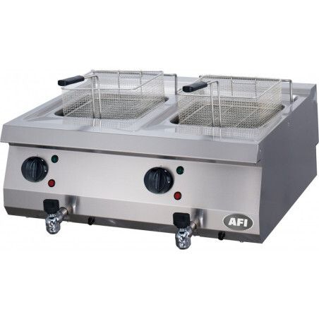 Friteuse électriques à poser Capacité 2 cuves 12L P22Kw