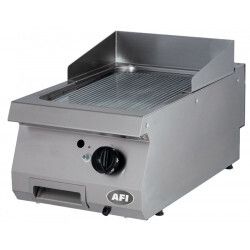 Grill gaz rainuré Acier carbone Surface utile 400 x 700mm 1 zone de cuisson P7Kw