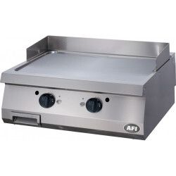 Grill gaz lisse Acier carbone Surface 800 x 700 2 zones cuisson P14Kw