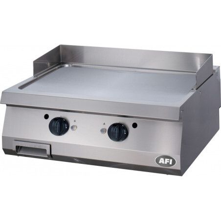 Grill gaz lisse Acier carbone Surface 800 x 700 2 zones cuisson P14Kw