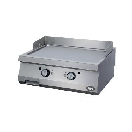 Grill gaz lisse Chrome Surface 800 x 700 2 zones cuisson P14Kw