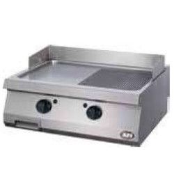 Grill électrique lisse/rainuré Chrome Surface 800 x 700 2 zones cuisson P9Kw