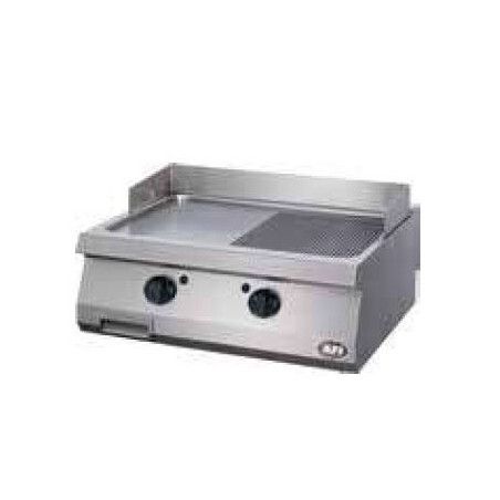 Grill électrique lisse/rainuré Chrome Surface 800 x 700 2 zones cuisson P9Kw
