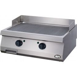 Grill électrique rainuré Acier carbone Surface 800 x 700 2 zones cuisson P9Kw