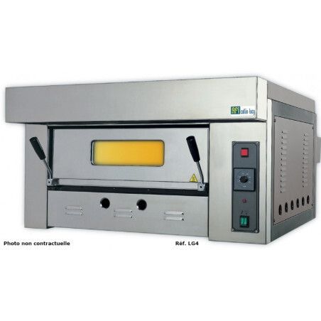 Four Pizza Gaz Luxe Chambre réfractaire 6 pizzas P9,6Kw