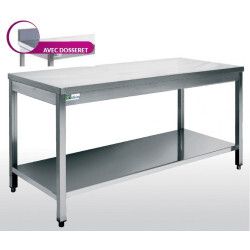 Table adossée + Dosseret Profondeur 600mm L1500 mm