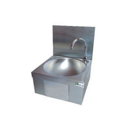 Lave mains inox LUXE + Mitigeur eau chaude et froide et Bandeau périphérique mitigeur