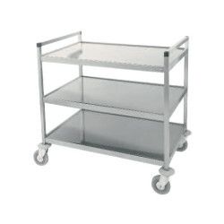 Chariot de service Inox 3 Tablettes Longueur 800mm