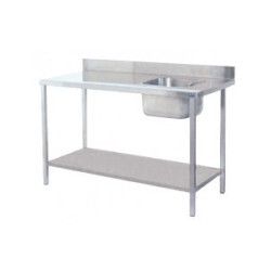 Table de chef bac à Gauche L 160 Cm