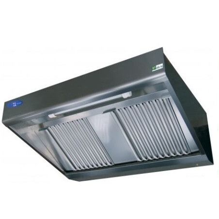 Hotte murale statique moteur incorporé Débit 1260m3/h Sortie 208x232mm L1000mm