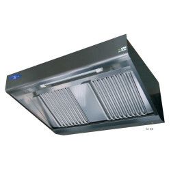 Hotte murale statique moteur incorporé Débit 2520m3/h Sortie 260x300mm L2000mm