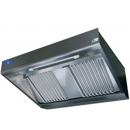 Hotte murale statique moteur incorporé Débit 2520m3/h Sortie 260x300mm L2200mm