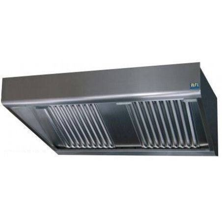 Hotte murale dynamique moteur à distance Débit 2000m3/h Sortie 300x300mm L1200mm