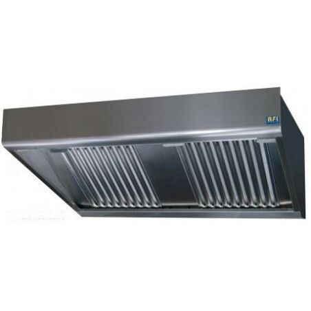 Hotte murale dynamique moteur à distance Débit 2000m3/h Sortie 300x300mm L1400mm